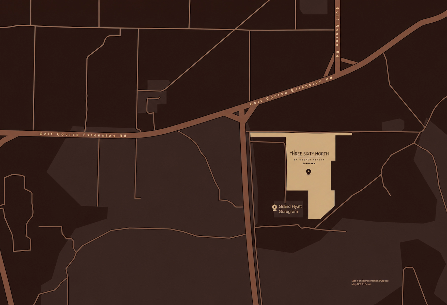 Oberoi Realty Three Sixty North Gurgaon Location Map